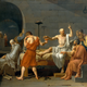 Jacques Louis David’s The Death of Socrates. An ugly man with an authorial voice.